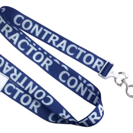 5/8 Woven Combo Badge Reel Lanyard w/ Safety Breakaway - LWVRCSB58 -  IdeaStage Promotional Products